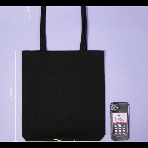 🆕 Hello Kitty graphic cartoon cotton tote. - Picture 3 of 3
